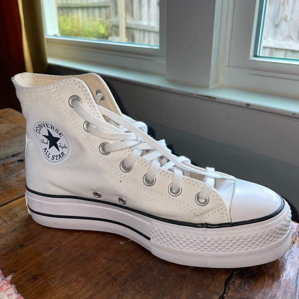 White High Top Platform Converse